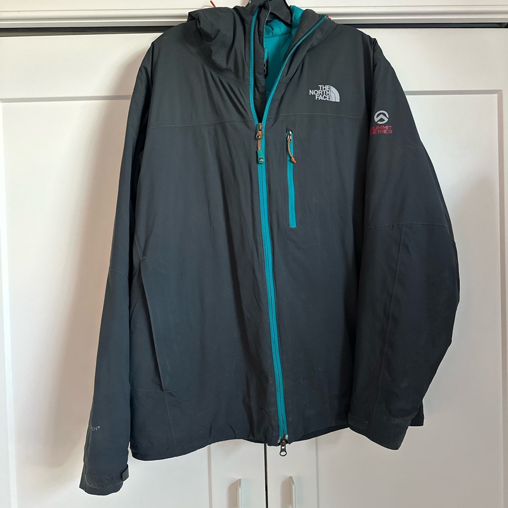 The North Face Men's Black and Teal Performance Jacket
